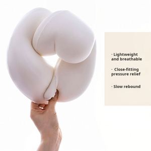 Oreiller de voyage ergonomique en mousse à mémoire de forme à rebond lent pour le cou, portable et en forme de U - Product Image 4