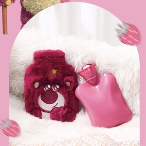 Плюшевый мишка-грелка с наполнителем из ПП хлопка, милый мультяшный дизайн, зимний, согревающий руки, в форме клубники - Product Image 4
