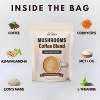 BSTBIO OEM Instant Arabica Mushroom Coffee Powder MCT Oil L-Theanine con Mushroom Coffee