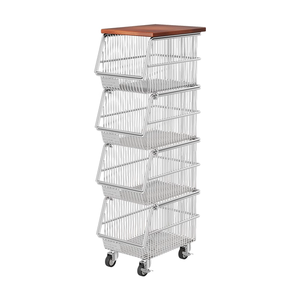 आधुनिक 5-परत बाथरूम भंडारण रैक स्टेनलेस स्टील फर्श-खड़े अल्ट्रा-संकीर्ण अंतर ट्रॉली - Product Image 6