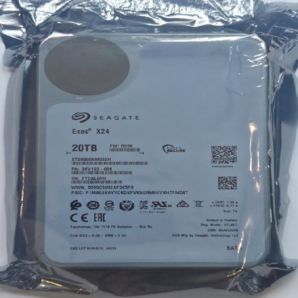 1 Brand New Original Item Exos X24 St20000nm002h 20tb 3.5 6gb 7.2k Enterprise Hard Disk Drive Plc