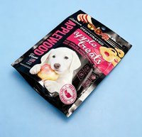 Sachet Doypack en plastique de haute qualité, imperméable, avec impression brillante sur feuille d'aluminium, écologique, pour aliments et friandises pour animaux de compagnie, avec fermeture à glissière