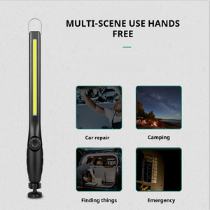 Lámpara de inspección de reparación de automóviles al aire libre W54 luz de trabajo delgada LED COB recargable USB magnética