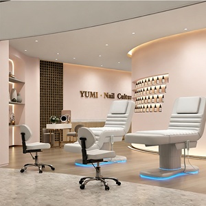 Electric Curved Lash Bed Facial Beauty Care Bed for Salon 3 Motors Electric Beauty Chair Facial Massage Table Bed for Sale - Product Image 2
