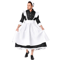 Ensembles de robes de scène de performance annuelle européenne américaine grande taille jupe de femme de chambre noire et blanche hommes femmes Costumes d'anime drôles pour garçons