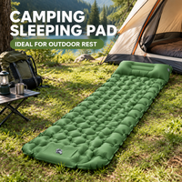 Coussin de couchage gonflable en TPU, coussin enduit de nylon 40D, éponge à haute résilience 30D, léger et portable pour le camping et la randonnée