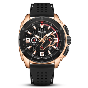 MEGIR hommes montres horloge Sport montre militaire hommes Silicone chronographe Quartz montres homme Reloj Hombre 2147 - Product Image 2
