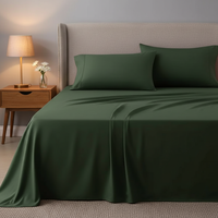 Ensemble de draps de lit en bambou 100% de haute qualité, 4 pièces, ensemble de literie de luxe