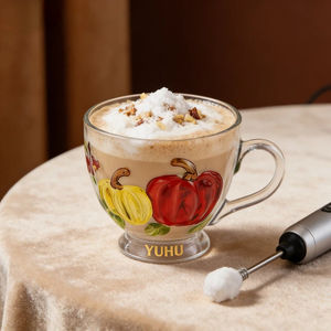 Taza de Café de Vidrio Minimalista Personalizada de 350 ml con Asa Creativa, Taza para Bebidas, Uso Doméstico, Leche, Café, Vino y Otras Bebidas - Product Image 4