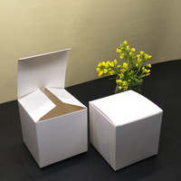 Mini emballage pliable personnalisé, petite boîte blanche, boîte en papier blanc uni, boîte à batterie en carton imprimée