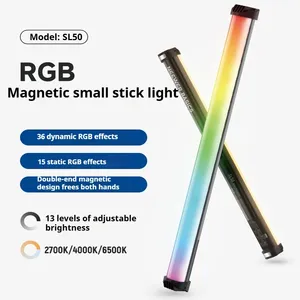 Pour <span class=keywords><strong>NEEWER</strong></span> SL50 <span class=keywords><strong>RGB</strong></span> : Lampe <span class=keywords><strong>LED</strong></span> portable magnétique, bâton lumineux pour vidéo, photographie, selfie, vlog en direct - Product Image 1