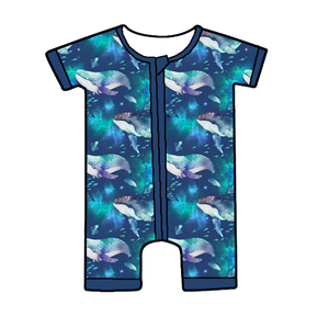 Bambu Kısa Fermuarlı Tulum Pijama Batı Tarzı Kısa Fermuarlı Tulum - Product Image 5