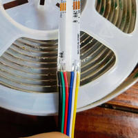 DC24V 24W 840LEDs RGB CCT décoration de la maison intelligente éclairage WiFi et télécommande COB LED bande lumineuse avec corps en aluminium