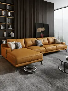 Nhà Máy Bán Buôn Cắt Sofa Set Đa Màu Sắc Sang Trọng Sapphire Màu Xanh Da Mềm Mại Ghế