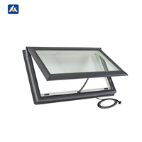 Sunnysky Fenêtre de toit verticale automatique moderne en alliage d'aluminium, résistante aux ouragans, insonorisée, pour hôtels, cuisines, sous-sols et extérieurs