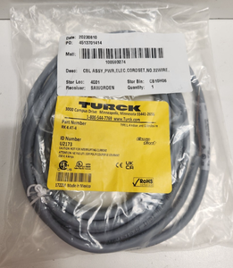 NIEUW in VERPAKKING 4A 250V <span class=keywords><strong>4</strong></span> METER <span class=keywords><strong>4</strong></span>-DRAADS M12 EUROFAST KABELSET U2173 RK-44T-<span class=keywords><strong>4</strong></span> Gloednieuw Direct leverbaar - Product Image 1