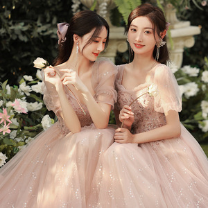 S2658R 2026 New Elegant fairy Waist High-end <b>Tight</b> Wedding Evening Party Dress - Product Image 1