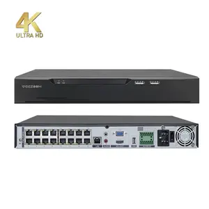 4K 2Sata Max 12Tb Hdd 16 Kanaals Nvr Netwerk Video Recorder P 2P Remote View Smart Afspelen Hd 8mp H.265 16 Poe Nvr