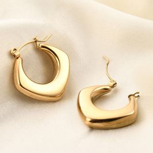 Pendientes Hipoalergénicos Antideslustre de Acero Inoxidable 316L con Baño de Oro PVD de 18k y 14k, Joyería Fina de Diseño para Mujer - Product Image 2