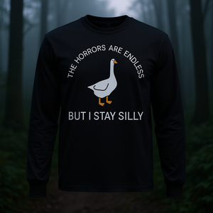 Les horreurs sont innuméraires, mais je reste une canaille, c'est ce que dit le t-shirt à manches longues avec citation. - Product Image 3