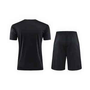 Conjunto de Camiseta de Fútbol Personalizada con Cuello Redondo Negro para Hombre, Transpirable, de Secado Rápido, que Absorbe la Humedad, Manga Corta, para Adultos, para Todas las Temporadas - Product Image 2