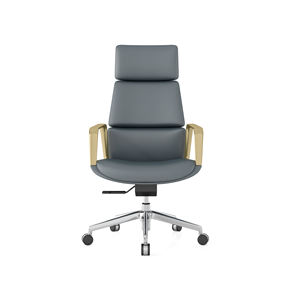 Genuine Leather Modern <b>Comfortable</b> Ergonomic Office <b>Chair</b> with Adjustable Height Swivel and Human Engineered Backrest - Product Image 5