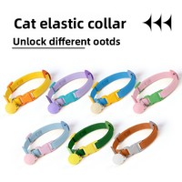 Colliers mignons pour chats 2026 en gros, taille réglable pour petits chiens, accessoires pour chats à haute élasticité, fournitures pour animaux de compagnie