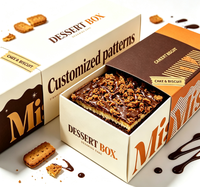 Boîte à tiroir en carton de qualité alimentaire, logo personnalisé imprimé, emballage pour tiramisu, pâtisserie au chocolat, dessert, pour boulangerie