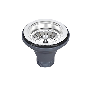 Moderni Raccordi per Scarichi in <span class=keywords><strong>Acciaio</strong></span> <span class=keywords><strong>Inox</strong></span> da 3-1/2 Pollici di Diametro, Superficie Spazzolata, Filtro per Lavelli da Cucina Facile da Pulire, Connessione Filettata - Product Image 2