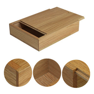 FSC Boîte en <span class=keywords><strong>bois</strong></span> de chêne non finie avec couvercle coulissant, petites caisses de rangement en <span class=keywords><strong>bois</strong></span> Boîtes cadeaux vides - Product Image 5
