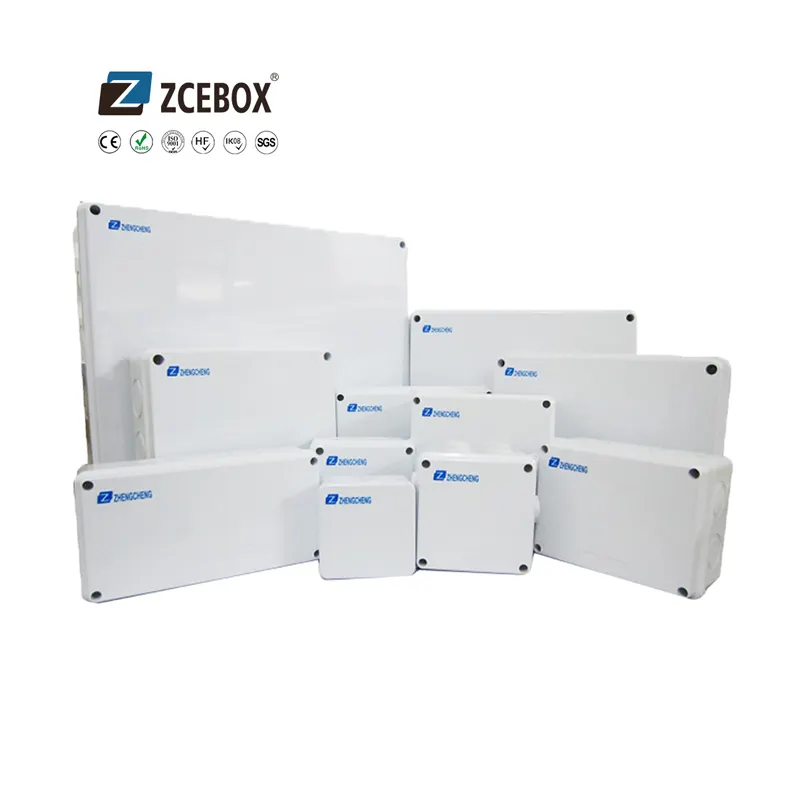 ZCEBOX Control panel plastic PVC enclosure cctv waterproof solar panel cable junction box