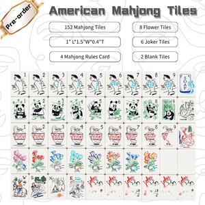 En stock : Jeu de Mahjong sur le thème du panda pour les réunions de famille et d'amis, un jeu de cartes détente pour le divertissement - Product Image 1