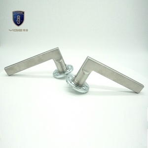 Manija de cerradura de puerta de acero inoxidable moderna europea Tubo Delgado desmontable para interior para uso en hoteles Directo del fabricante - Product Image 4