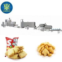 Nouvelle ligne de production de machines à fabriquer des aliments soufflés au maïs, extrudeuse automatique de snacks soufflés au blé en vente