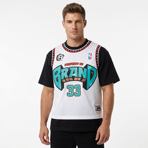 2027 High Quality Sport Men's Short Sleeve Sports T Shirt White <b>Black</b> 33 Sublimation Print O-Neck - Product Image 6