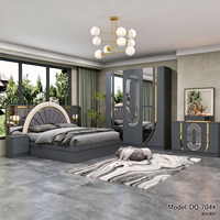 Ensemble de meubles de chambre à coucher au design moderne, ensemble complet pour chambre, comprenant armoire, table de chevet et coiffeuse, vente en gros