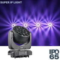 Projecteur Wash à Tête Mobile 19*40W RGBW LED 50000H 4-45 Zoom Électronique DMX512 RDM IP65 Étanche, Activé par le Son, Auto-Run