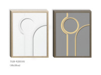 Tableau mural en tissu Art déco moderne avec cadre éclairé par LED, design élégant de nature morte pour la décoration de salon et de maison