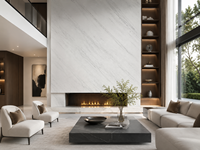 Dalles de marbre blanc veiné de Chine pour les sols des halls d'hôtel, les plans de travail de cuisine, les dessus de vanité de salle de bain et les escaliers