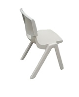Chaise en plastique moderne, durable et ergonomique pour intérieur/extérieur, écologique, empilable, pour bureau à domicile et salon de style européen