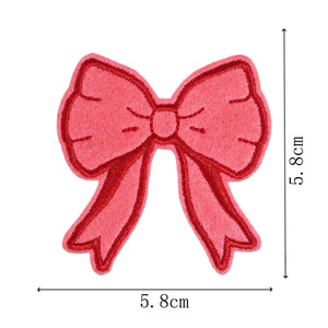 Toppe con Fiocco Glitterato, Applicazioni Ricamate, Distintivi Termoadesivi/Cucibili, Toppe Personalizzate con <span class=keywords><strong>Nastro</strong></span> Colorato per Vestiti, Borse, Cappelli, Artigianato Fai-da-te - Product Image 2