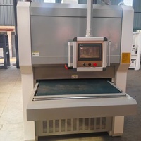 Machine de polissage et de finition à bande large pour le chanfreinage, l'ébavurage et le lustrage des pièces métalliques, avec moteur 11kW