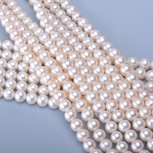 Collier de perles d'eau douce naturelles Tilian 8-9 mm, presque rondes, presque parfaites, avec une forte luminosité, style semi-fini, perles en vrac - Product Image 2