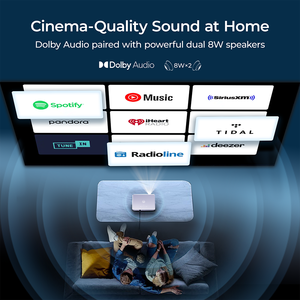 <span class=keywords><strong>VANKYO</strong></span> Performance V700G Cube Mini Projecteur Dolby Audio Native HD 1080P Prise en Charge 4K Projecteur avec Google TV Officiel pour la Maison - Product Image 5