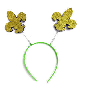 2025มาร์ดิกราส์ที่คาดผมสีม่วงสีเขียวสีทองแวววาวดาวเฟลอร์-de-Lis headbopper เทศกาลเครื่องประดับผม - Product Image 2