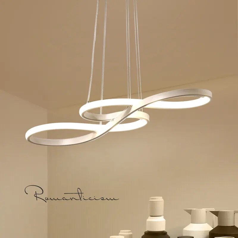 VVS latest version white LED iron aluminum home office modern hanging lamps pendant lighting fixtures