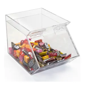 BM01 Supermarket Food Rack Wedding Packaging Boxes Dispenser Storage Bins Racks Clear Plastic Acrylic Candy Display Box