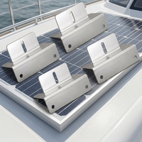 Support en Z à installation rapide en aluminium/galvanisé à chaud argent/noir anodisé pour système de montage solaire pour camping-car/caravane/navire