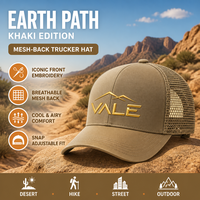 Casquettes Trucker 5 Panneaux Personnalisables avec Logo, Dos en Maille, Réglables, Broderie 3D, 100% Coton pour Hommes et Femmes, Randonnée Désertique, Extérieur, Streetwear