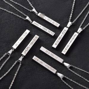 Paslanmaz çelik gümüş kaplama Metal kolye oyma adı baskı doğum günü hediyesi için bts RM JIMIN JIN SUGA V gravür - Product Image 1